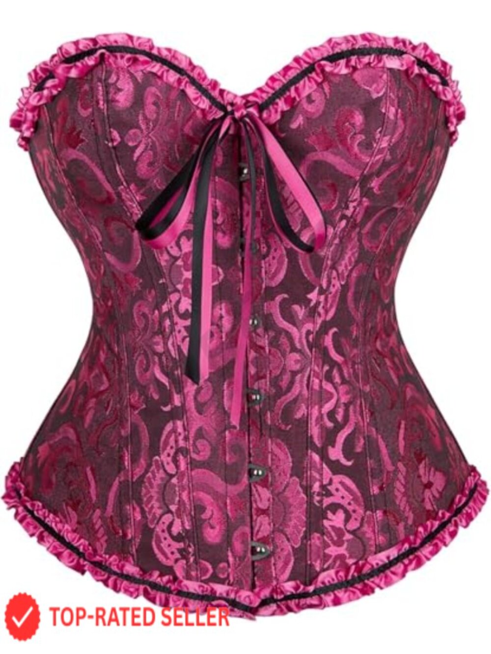 Cropped Bustier Corset Top Lace Up Push Up Bodysuit